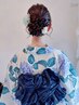 持込み浴衣着付け＋ヘアセット￥6500  ※３日をきっての予約受付はお電話のみ
