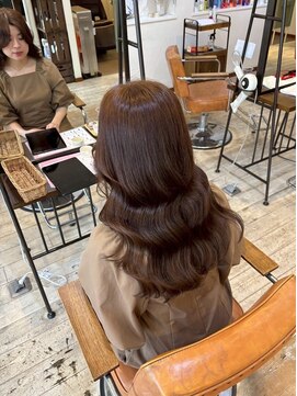 セットアップ 岡山北長瀬店(SET-UP) 大人可愛い/韓国風ロングヘア/ヨシンモリ/オリーブベージュ/小顔