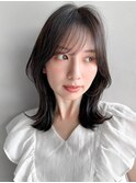 結べるボブ艶感モテ髪大人可愛い斜めバングシースルーバング