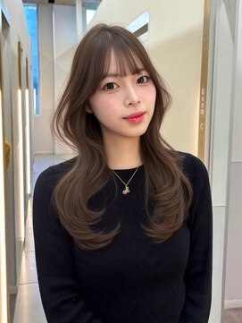 パルス ヨコハマ(PULSE yokohama) ナチュラルレイヤー前髪ぱっつん透明感カラー