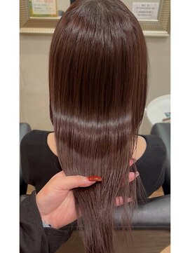 髪質改善/チョコレートブラウン/ストレートロング