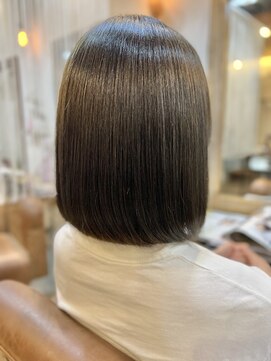 クオリア(QUALIA) ダメージレス白髪染め・プレミアムカラー×艶感ボブ/髪質改善 柏