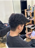 無造作ショートセンターパート