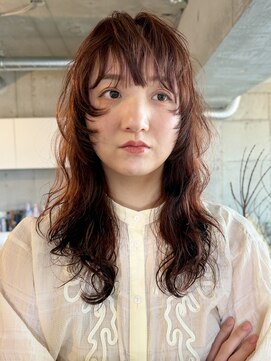 ハイジア(hygea) 20代30代ピンクブラウンウルフパーマラフウェーブロングウルフ