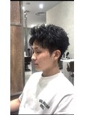 短髪アップバンクヘアー