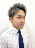 好印象◎アップバングスタイル×束感ビジネスショート/刈り上げ