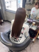 ビゼ 梅田(BIZE)&nbsp;暖色ブラウンとエクステ60枚でロングに
