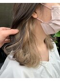 クリアベージュ インナーカラー