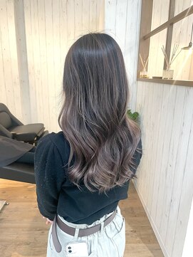 ワク(waku) バレイヤージュ/ラベンダーグレージュ