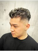 金メッシュオールバック