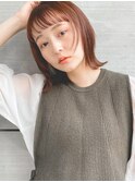 イヤリングカラー　ボブ　大人かわいい　フェザーバング