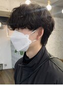 メンズマッシュパーマニュアンスパーマスパイラルパーマ刈り上げ