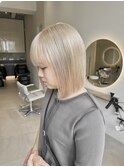 ホワイトベージュ/ホワイトグレージュ/ミニボブ