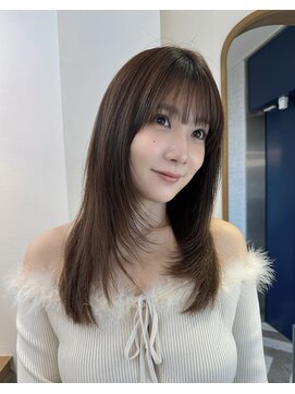 ロンドアベニール 北千住(Lond avenir) ミニウルフレイヤーカット顔周り前髪韓国ミディアムロング北千住