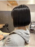 ミニボブ×地毛風カラー【ボブ/縮毛矯正/艶髪/髪質改善】