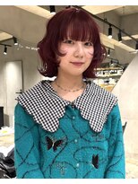 ビビト(bibito)&nbsp;bibito ボブ レッドカラー ブリーチカラー