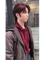 カーニバル 江古田(CARNIVAL)&nbsp;橋本領ピンクブラウンフェザーパーマ韓国風センターパートウルフ