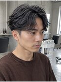 ビジネスショートツーブロックスパイキーショートアップバング