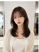 オラ ボーテ(Aura Beaute)&nbsp;大人レイヤー ミディアムロング つるりんちょ 髪質改善カラー