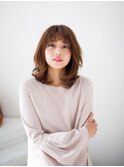 大人フェミニン×小顔ミディ