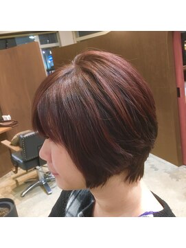 リップス ヘアー(Lips hair) ラベンダーピンク♪丸みボブスタイル