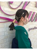 コアフィールドマサコ 北島店&nbsp;金箔＆紐アレンジ☆袴ヘア