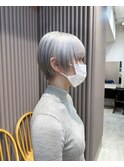 ハイトーンショート ホワイトカラー 韓国ハイトーン