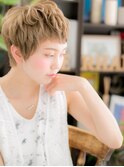 外国人風ハイライトカラー小顔クールショートc5大宮20代30代40代