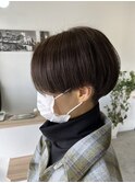 大人可愛いハンサムショート刈り上げスタイル+透明感カラー