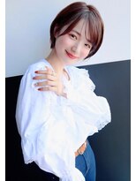 大人可愛い30代40代50ショートボブショート丸みショート