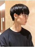 韓国風マッシュ マッシュウルフ ショート ストレートマッシュ