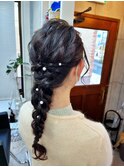 【ヘアセット】  もこもこ編み下ろし 茅ヶ崎ヘアセット 早朝