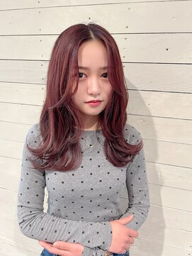 ルノン フィージュ(LUNON fieju) レイヤーカット×ピンクブラウン/韓国/レイヤー/ピンク