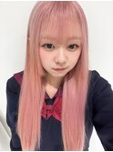 10代20代ホワイトピンクブロンドヘアハイトーン