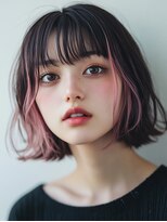 ロディーナコク 大口 新子安(rodina.coc)&nbsp;イメチェン♪ピンクフェイスフレーミング×外ハネボブ/韓国/学割