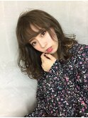 美髪カール＋ネイビーカラー【センター南/オージュアサロン】