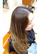 セシル(Cecil)&nbsp;白髪ぼかしハイライト【before】