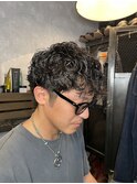 波巻きパーマ　メンズパーマメンズカットメンズ
