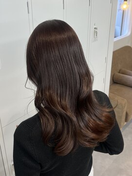 暗髪ロング/髪質改善/武蔵小杉/うる艶/縮毛矯正/新丸子/イルミナ