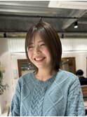 外ハネボブ×グレージュ