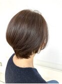 透明感グレージュ◎冬の韓国風くびれショート 20代30代