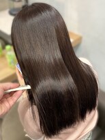 シャルムバイケンジ(Charm.by KENJE)&nbsp;天使の縮毛矯正銀座髪質改善前髪ピンクベージュアンブレラカラー