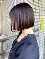 ロジェ(loje)&nbsp;20代30代40代 ダークパープル/切りっぱなしボブ/暗髪