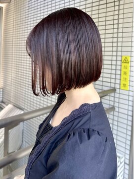 ロジェ(loje) 20代30代40代 ダークパープル/切りっぱなしボブ/暗髪