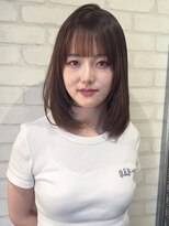 ルノン フィージュ(LUNON fieju)&nbsp;黒髪クラゲヘアーオリーブグレー小顔ココアベージュ