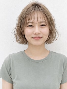 ヘイ 松本店(HEY) 【HEY 松本】ゆるふわパーマ×ショートボブ×ミルクティベージュ