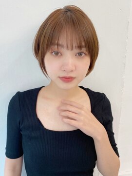ベイルーム(BAYROOM by HONEY omotesando) 大人可愛い20代30代40代小顔ひし形ショート×艶ブラウン