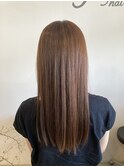 20代30代ココアブラウン小顔美肌ストレート