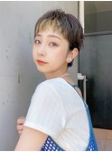オン眉パーマスタイル_グレージュカラーボブウルフ_29242