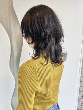 モリオ フロム ロンドン 大宮2号店(morio from London) 【高椋】黒髪ハイレイヤーウルフ